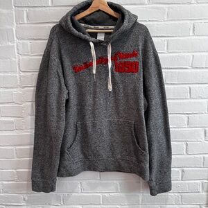 Bruzer University of Utah Grey Knit Hoodie Sweatshirt Size 2XL XXL
